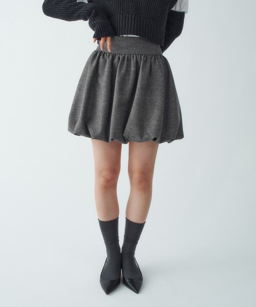 CODE A スカート tweed balloon mini skirt : ZOZOTOWN Yahoo!店