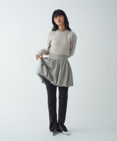 CODE A スカート tweed balloon mini skirt : ZOZOTOWN Yahoo!店