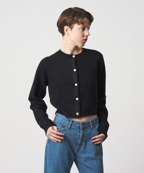 6 カーディガン 「6(ROKU)」アルパカウールナイロン カーディガン