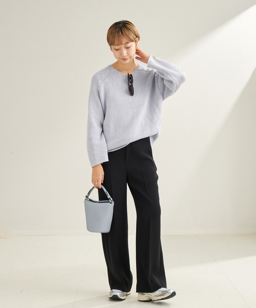 未使用 Plage プラージュ ワンショルダー プルオーバー ニット plage（プラージュ） 長袖ニット FREE ブルー レディース : ZOZOTOWN