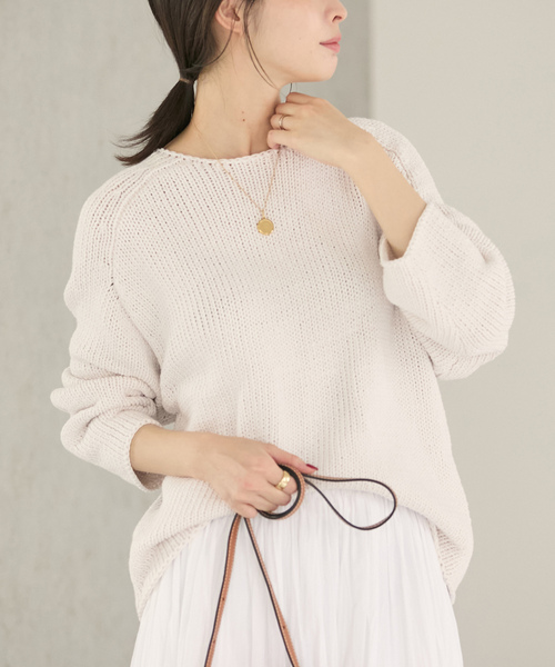 plage（プラージュ） 長袖ニット FREE ブルー レディース : ZOZOTOWN