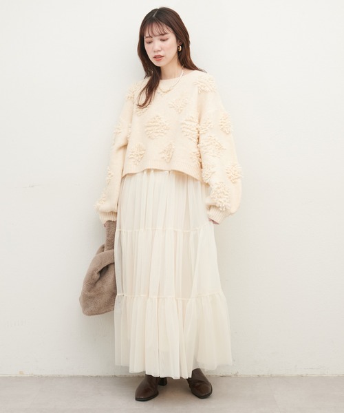 「natural couture」 キャミソールワンピース FREE オフホワイト レディース_画像5