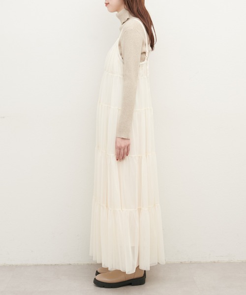 「natural couture」 キャミソールワンピース FREE オフホワイト レディース_画像8
