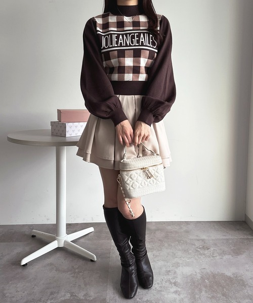 「apres jour」 長袖ニット フリー ブラック レディース_画像2