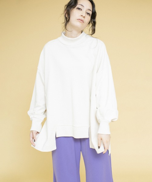 「OSMOSIS」 スウェットカットソー ONE SIZE ブラック レディース_画像2