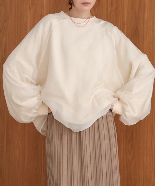 「Bab」 スウェットカットソー FREE オフホワイト レディース_画像4