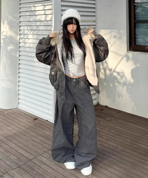 ARCHIVER ma1 ma-1 「Bz」エコファーフード付きMA-1ジャケット(MA