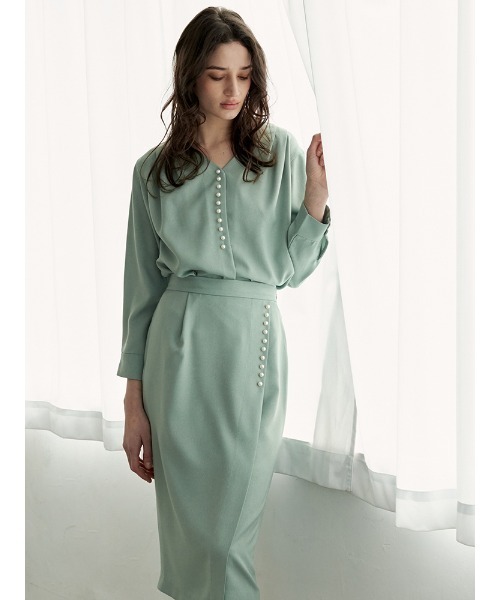 「TONAL」 長袖ブラウス 38 ベージュ レディース_画像3