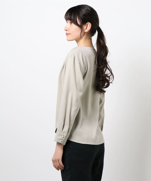 「TONAL」 長袖ブラウス 38 ベージュ レディース_画像4