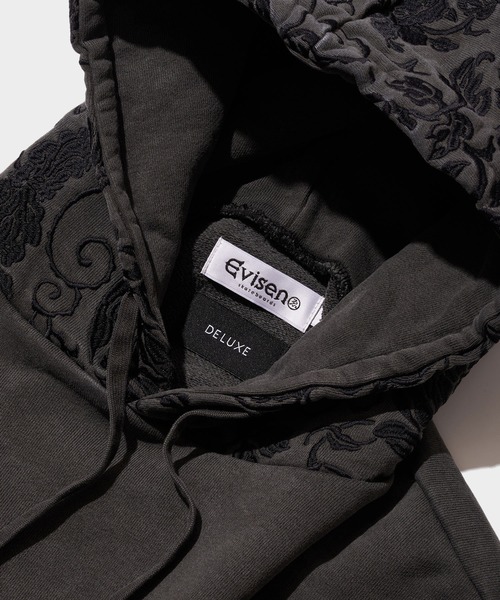 トップス DELUXE x EVISEN 26ss BOTANIC HOODIE XL DELUXE x EVISEN BOTANIC HOODIE - BLACK – Evisen Skateboards ゑ