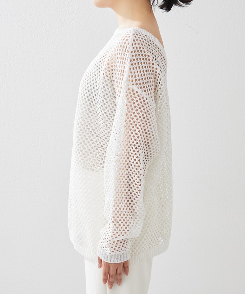 「Whim Gazette」 長袖ニット FREE オフホワイト レディース_画像3