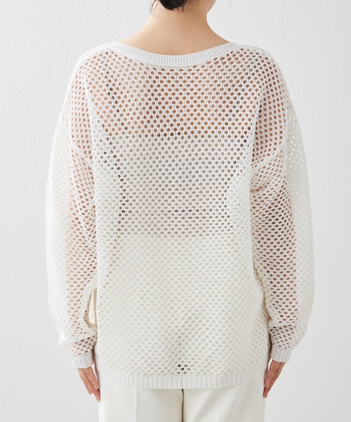「Whim Gazette」 長袖ニット FREE オフホワイト レディース_画像6