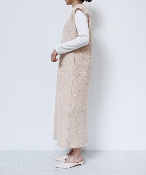 「andme」 「alma design」ノースリーブワンピース M ブラック レディース_画像3