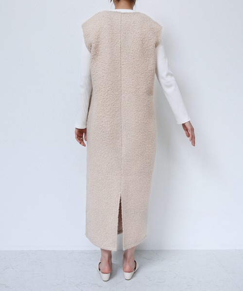 「andme」 「alma design」ノースリーブワンピース M ブラック レディース_画像4