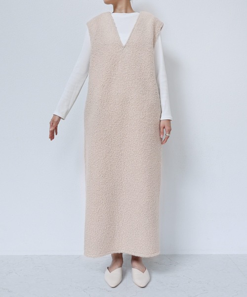 「andme」 「alma design」ノースリーブワンピース M ブラック レディース_画像5