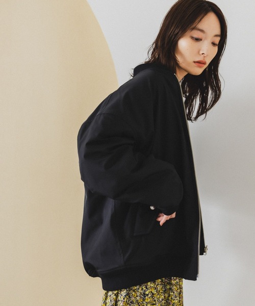 「Andemiu」 中綿ブルゾン FREE ブラック レディースの画像5
