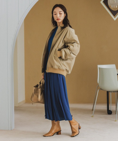 「Andemiu」 中綿ブルゾン FREE ブラック レディースの画像7