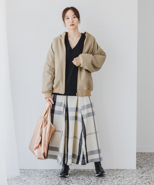 「Andemiu」 中綿ブルゾン FREE ブラック レディースの画像9