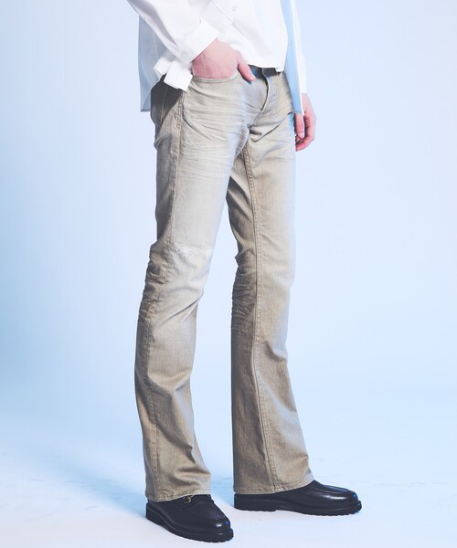 5351 POUR LES HOMMES ジーンズ 「プリント」フレア デニム パンツ