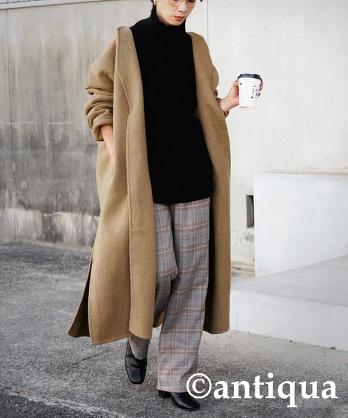 「antiqua」 コート FREE モスグリーン レディース_画像2