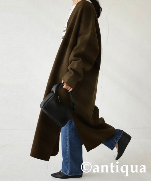 「antiqua」 コート FREE モスグリーン レディース_画像5