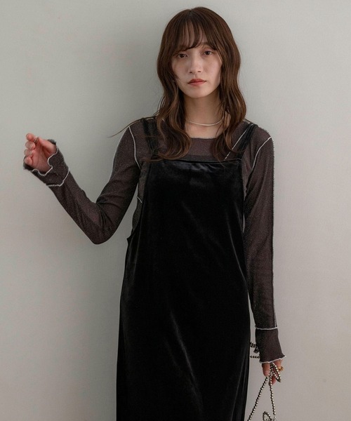 「NOAHL」 キャミソールワンピース M ブラック レディース_画像3