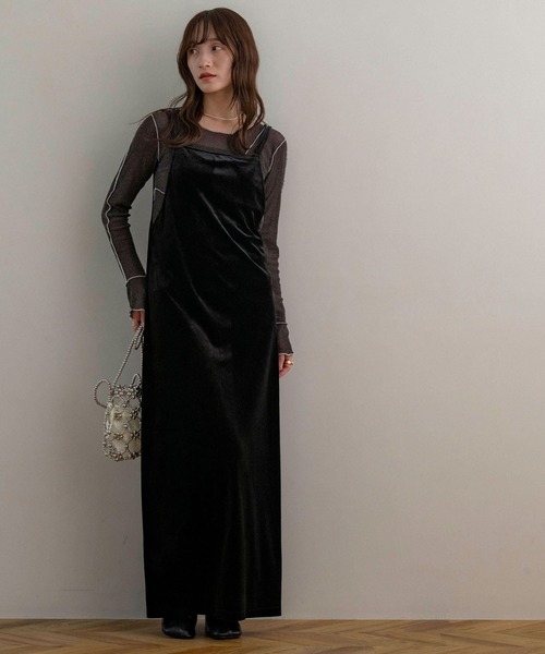 「NOAHL」 キャミソールワンピース M ブラック レディース_画像9