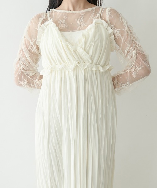 「Ambre Neige」 キャミソールワンピース FREE モカ レディース_画像5