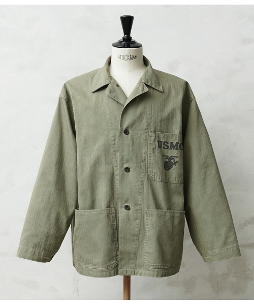 米軍実物 USMC P-41 カバーオール HBT 3トーン WAIPER.inc カバーオール 米軍 1940's U.S.M.C. P-41 HBT