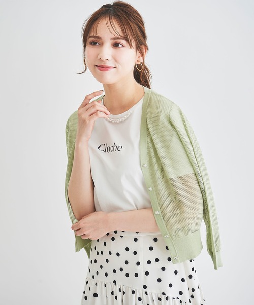 「LAISSE PASSE」 半袖Tシャツ MEDIUM アイボリー レディース_画像2