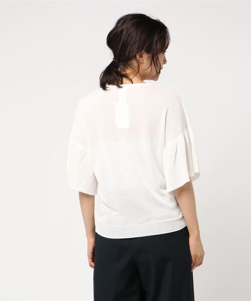 「DOUBLE STANDARD CLOTHING」 「Sov.」半袖ニット 36 ブラック レディース_画像2