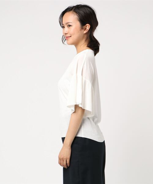 「DOUBLE STANDARD CLOTHING」 「Sov.」半袖ニット 36 ブラック レディース_画像3