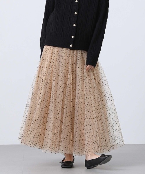 RED VALENTINO チュールドットロングスカート Gready Brilliant（グレディブリリアン） スカート ドットチュール
