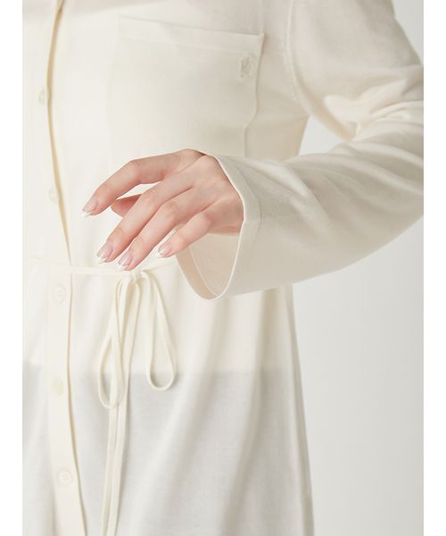 FRAY I.D(フレイアイディー) 半袖セーター サイズF レディース美品  - 白 シルク混/シアースリーブ FRAY I.D（フレイ・アイディー） ニット セーター シルクブレンド
