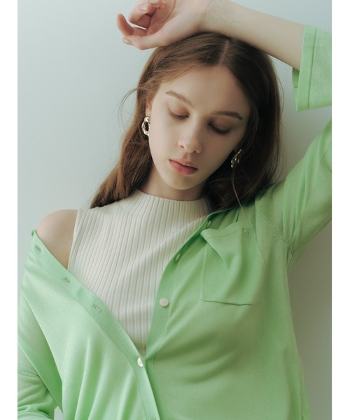 マイアミ購入 NYコレクション しっとりふんわり2wayオフショルシルクシャツ ウォッシャブルシルク シャツ】【新宮志歩さん着用】上品な隠しボタン