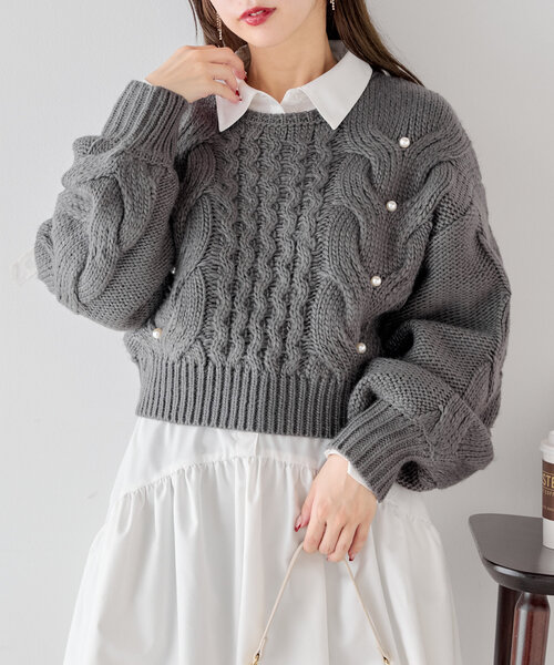 「Chico」 長袖ニット FREE アイボリー レディース_画像2