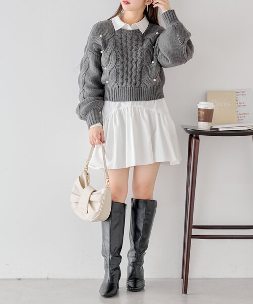 「Chico」 長袖ニット FREE アイボリー レディース_画像9