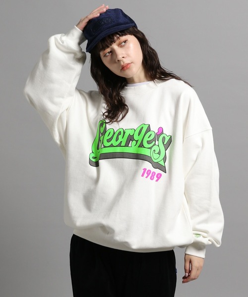 「GEORGE'S」 長袖Tシャツ MEDIUM ブラック メンズ_画像3