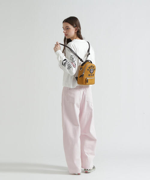 デイバック リュック 「直営店限定」LX VARSITY LEATHER MINI BACK PACK レディースの画像