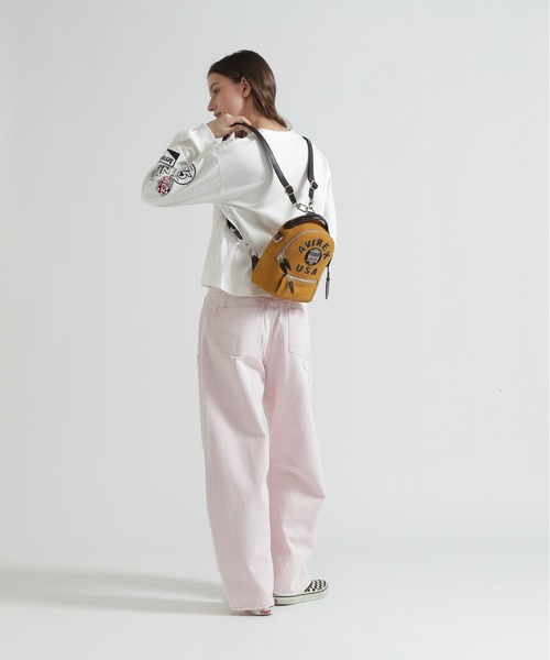 デイバック リュック 「直営店限定」LX VARSITY LEATHER MINI BACK PACK レディースの画像