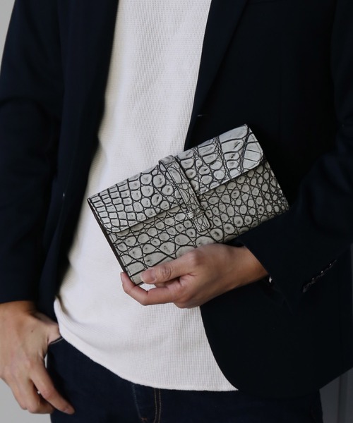 長財布 財布 GranCroco クロコダイル 長財布大きめ 日本製 メンズの画像