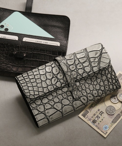 長財布 財布 GranCroco クロコダイル 長財布大きめ 日本製 メンズの画像