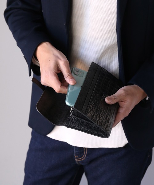 長財布 財布 GranCroco クロコダイル 長財布大きめ 日本製 メンズの画像