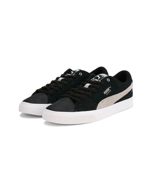 「PUMA」 ローカットスニーカー 24.5cm ブラック×グレー メンズ_画像2