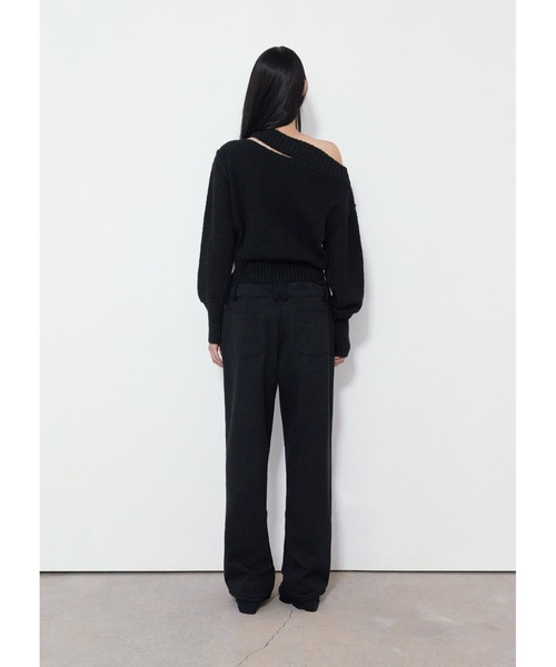 BOHEMSEO（ボヘミアンソウル） セーター ニット NECK CUTOUT SLIMFIT