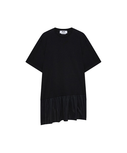 MSGM（エムエスジーエム） ワンピース タフタフリル クルーネック 