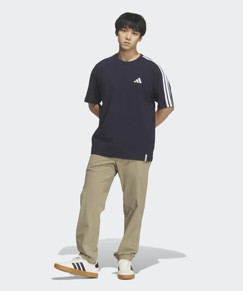 アディダス ルーズフィット スリーストライプス Tシャツ for ケツメイシ 白 adidas（アディダス） tシャツ エッセンシャルズ プラス ルーズ