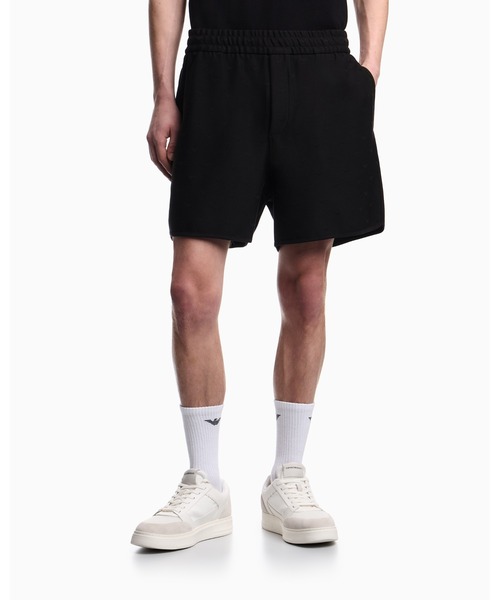 パンツ 「エンポリオ アルマーニ」ショートパンツ ジャカードジャージー オールオーバー マイクロイーグル メンズの画像