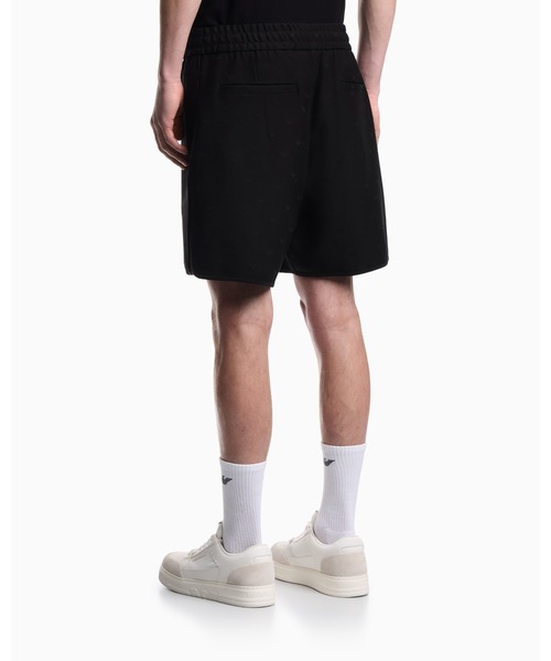 パンツ 「エンポリオ アルマーニ」ショートパンツ ジャカードジャージー オールオーバー マイクロイーグル メンズの画像