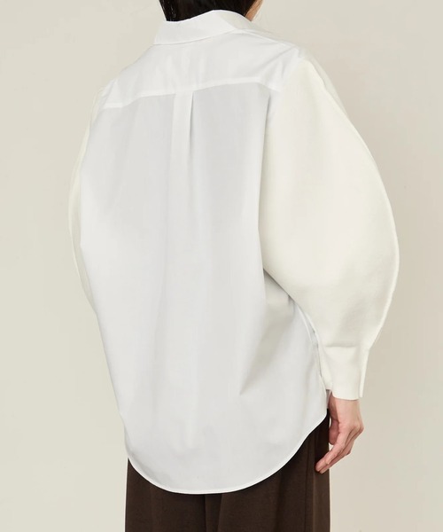シャツ 「i'm here」KNIT SLEEVE : DOCKING SHIRTS メンズの画像